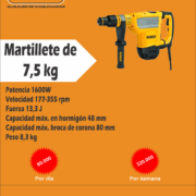 Alquiler de Martillete de 7,5 kg Rentax